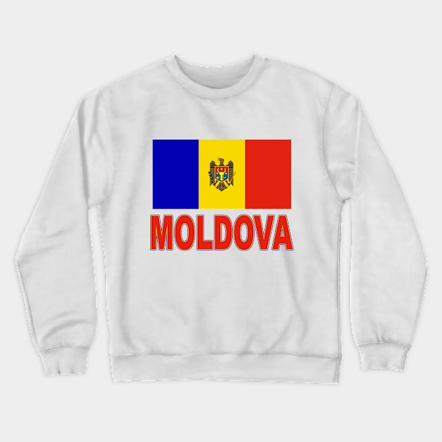 The Pride of Moldova - Moldovan Flag Design Crewneck Sweatshirt by Naves